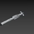 Silver Military Missile Featuring Aerodynamic Fins And Tactical Design For Warfare