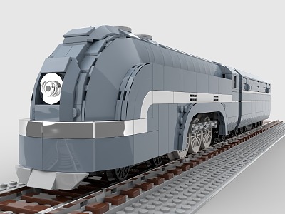 LEGO toy blocks high-speed rail light rail EMU train high-speed train 3d model