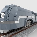 LEGO toy blocks high-speed rail light rail EMU train high-speed train 3d model