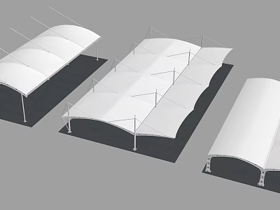 Outdoor Sunshade Canopy With Modern Design Different Structures And Steel Frame Support 3d model
