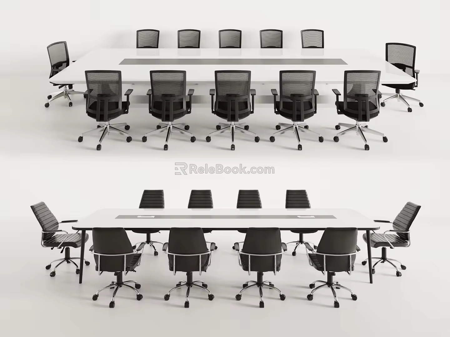 Conference tables and chairs 3d model