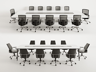 Conference tables and chairs 3d model