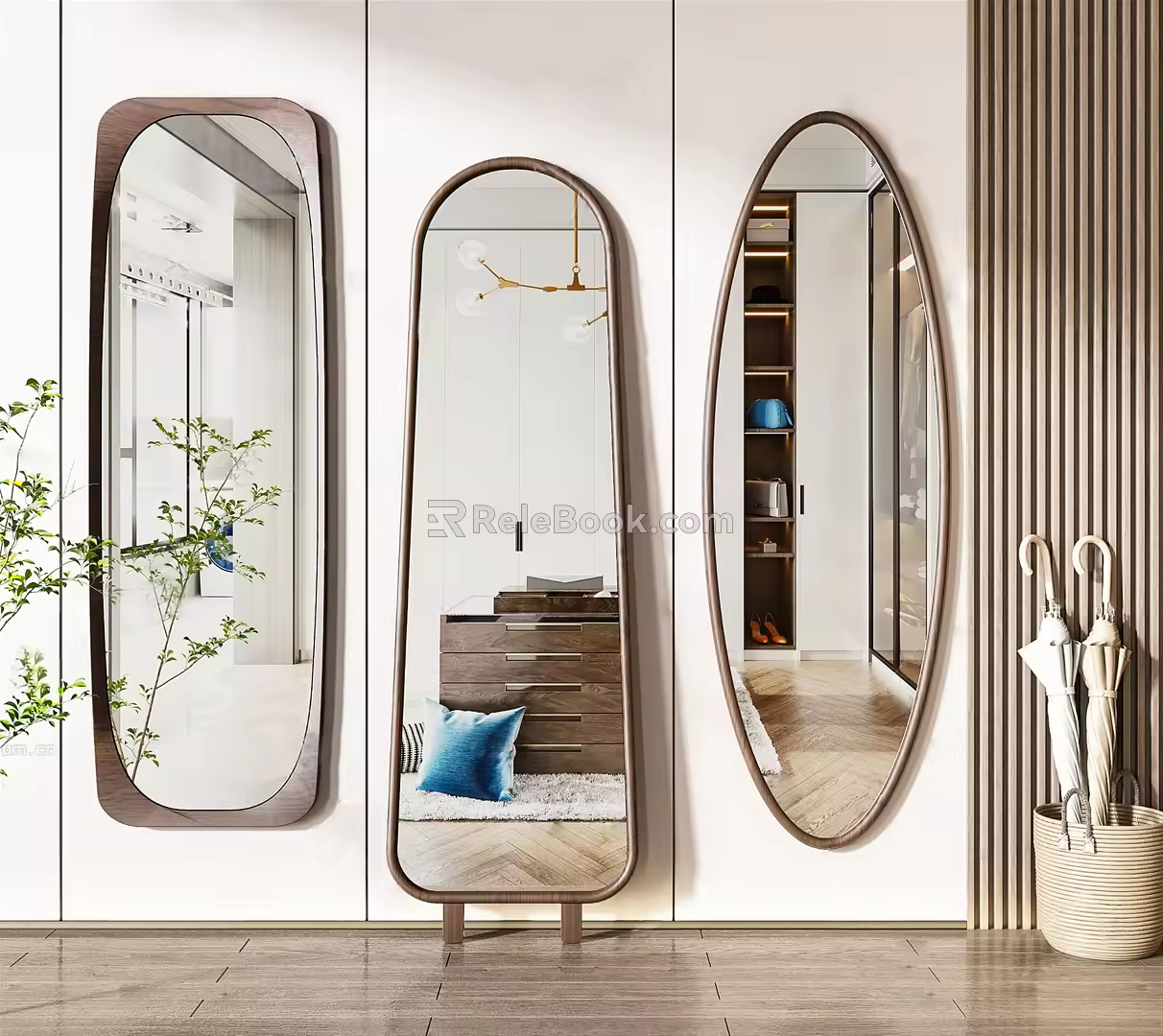 Modern mirror full-length mirror full-length mirror 3d model