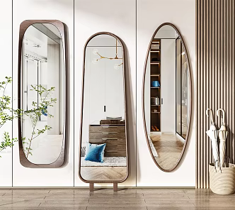Modern mirror full-length mirror full-length mirror 3d model