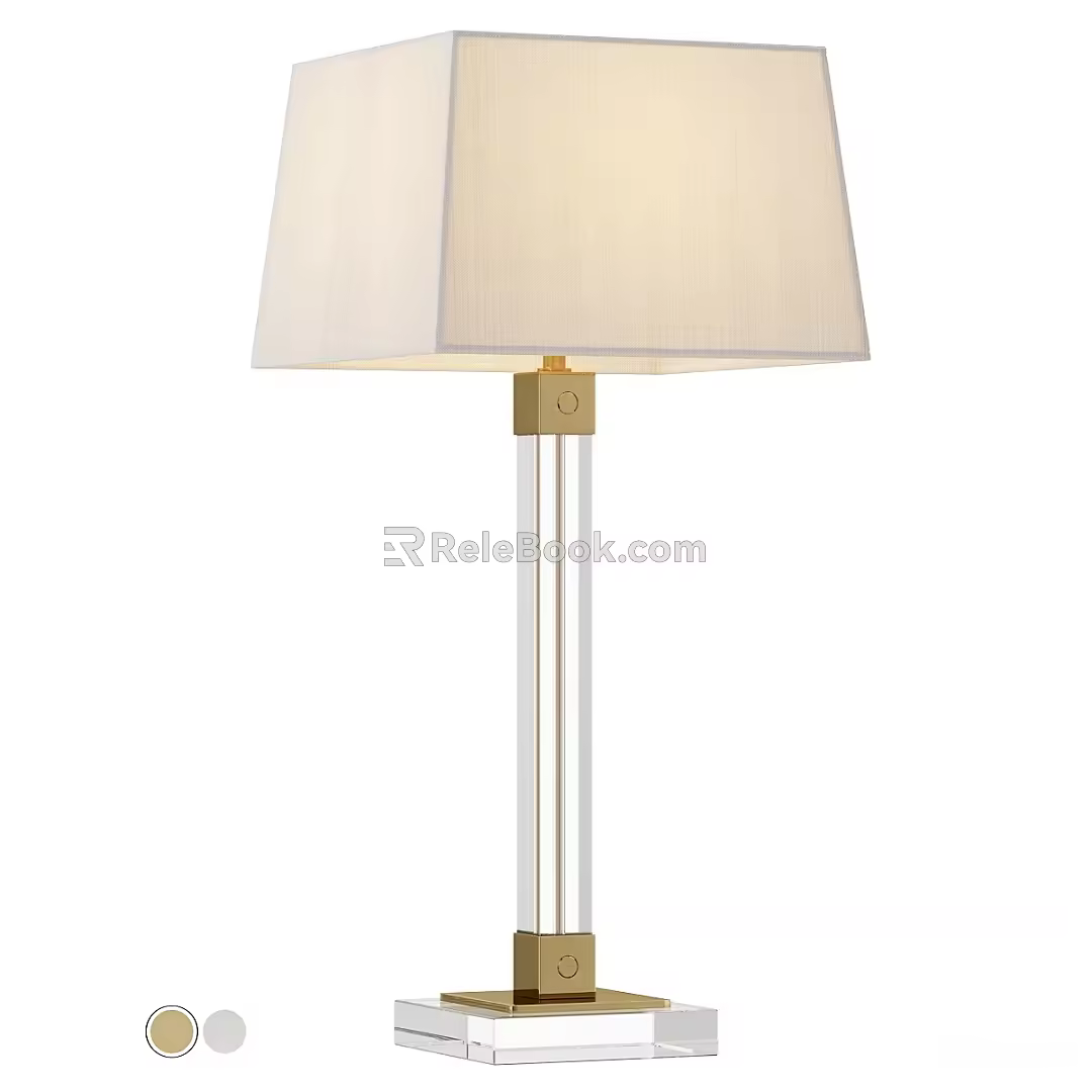 Jane European Table Lamp Fabric Table Lamp Crystal Table Lamp Glass Table Lamp Square Table Lamp 3d model