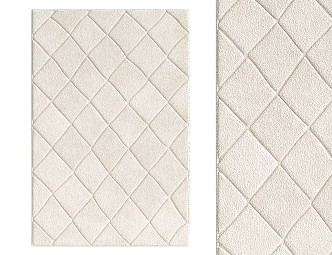 Cream Square Check Carpet 3d model