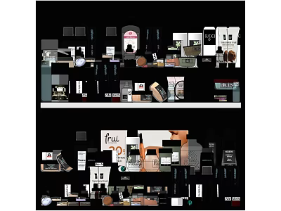 Premium Perfume and Cosmetics Collection with Various Bottles and Packaging 3d model