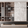 Modern bookcase 3d model