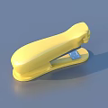 Bright Yellow Stapler With Plastic Body And Ergonomic Handle For Office Use