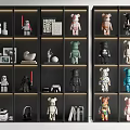 Black Multi Tiered Display Shelf With Collectible Figurines Lego Models Photos Headphones And Camera