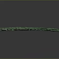 Long Natural Strip Surface With Green Mossy Edges And Textured Stone Center