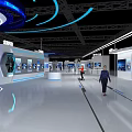 Digital Government Command Center Featuring Large Screens Data Visualization And Blue Lighting