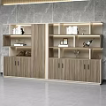 Elegant Modern Bookcase With Open Shelves Books Decorative Items And Lighting
