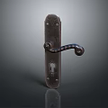 Decorative Carved Metal Door Handle as Practical Hardware Tool for Home Improvement