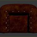Classic Red Leather Tufted Armchair With Diamond Pattern And Nailhead Trim