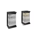 Modern Square Wall Lamps With Black Metal Frame And Textured Glass For Interior Decor