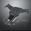 Futuristic Spacecraft Design For Space Exploration With Sleek Structure Multiple Engines And Metallic Texture