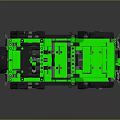 Green Off-Road Vehicle Model With Detailed Structure Made Using Building Blocks And Large Tires