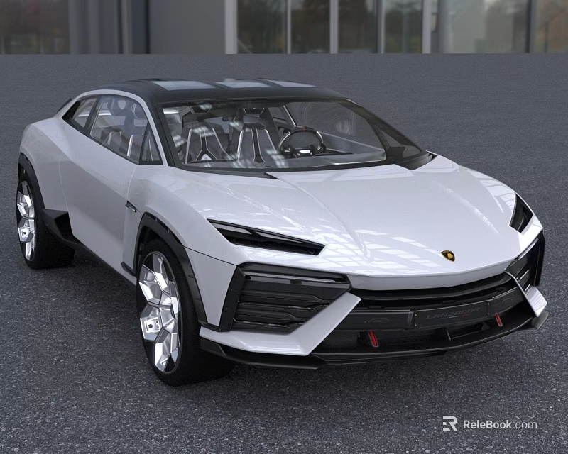 White Luxury Sports SUV With Modern Sleek Design 3d model 