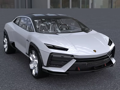 White Luxury Sports SUV With Modern Sleek Design 3d model