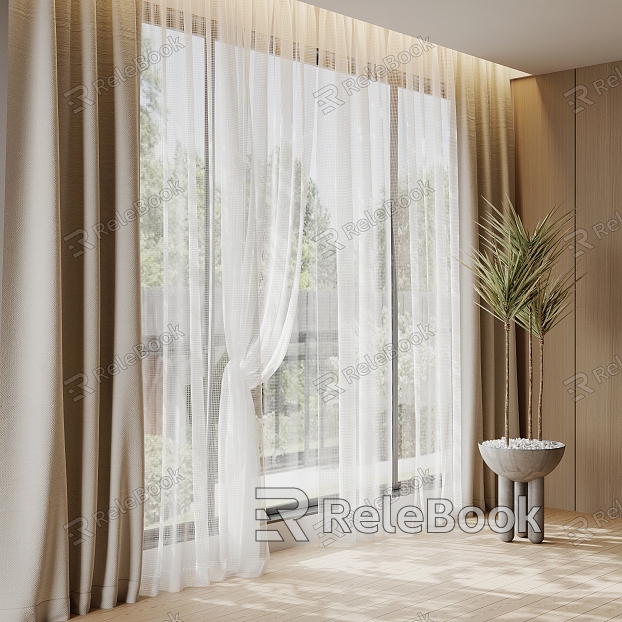 Curtain Fabric Curtain model