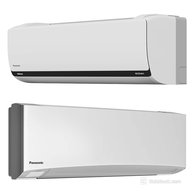 Panasonic Air Conditioner Fan With Modern Sleek Design And Wall Mounted Style 3d model 