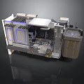 Industrial Machinery Structure With Metal Frame Control Panel Internal Components And Enclosure
