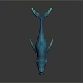 Blue Whale With Golden Spots Open Mouth And Red Eyes On Dark Background