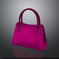 Fashionable Pink Handbag with Top Handles and Metal Clasps Trendy Ladies Evening Accessory