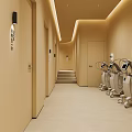 Elegant Modern Beauty Salon Interior With Treatment Bed Mirror And Lighting
