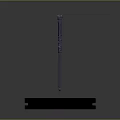 Purple Decorative Scythe Weapon With Curved Blade Ornate Handle And Black Base