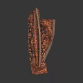 Traditional Paisley Patterned Scarf With Red Brown Tones And Soft Decorative Trim