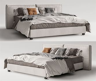 Modern Double Bed 3d model