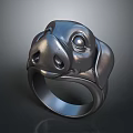 Unique Dog Head Design Metal Ring Fashion Jewelry Accessory For Women