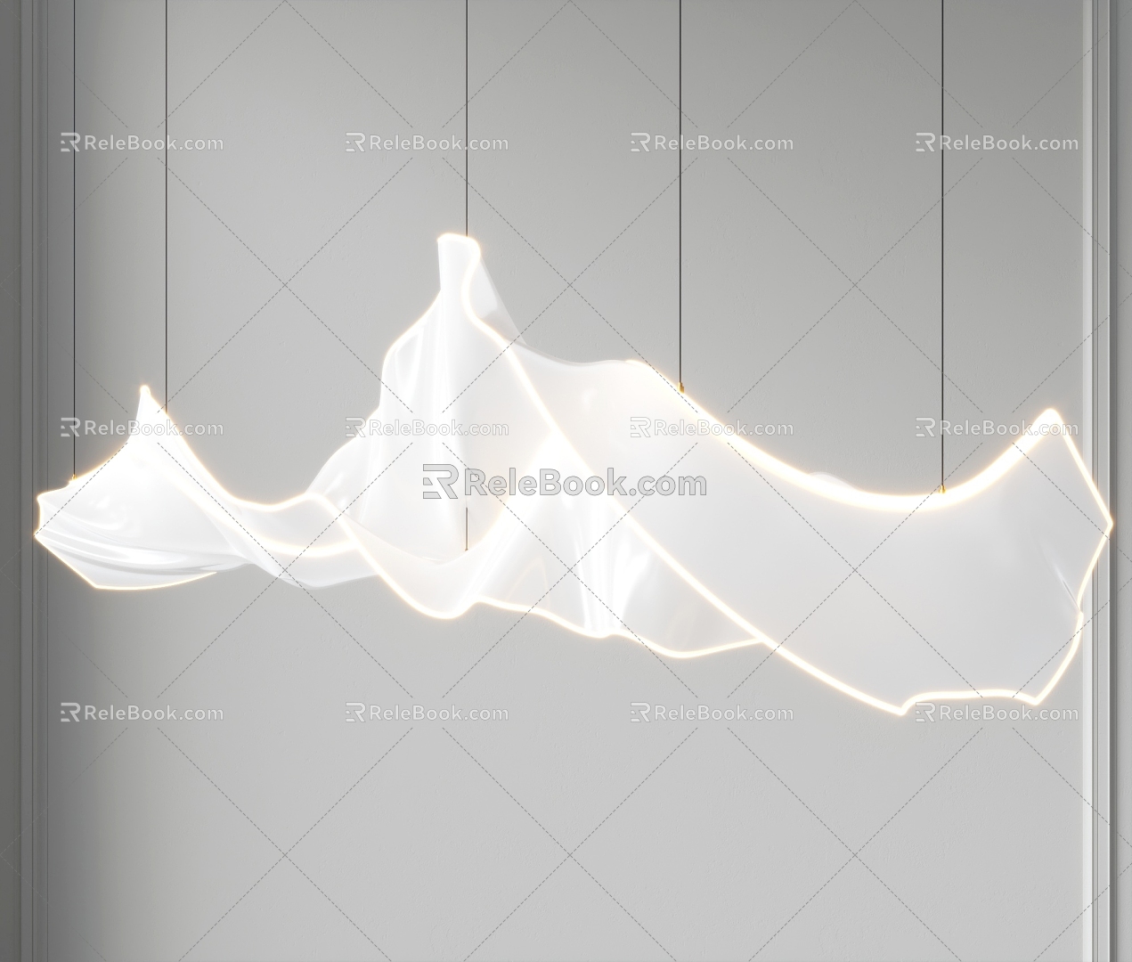 Modern chandelier glass chandelier 3d model