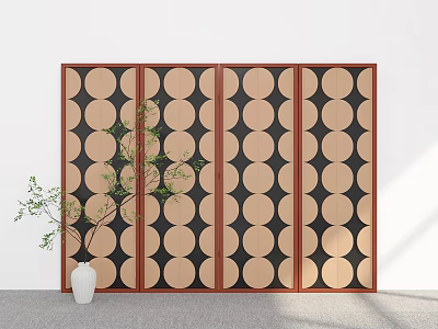 Screen Ornaments Screen Decoration Living Room Screen Partition Folding Screen Partition 3d model