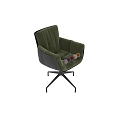 Modern Stylish Office Chair With Green Velvet Upholstery Black Frame Swivel Base And Multiple Colors