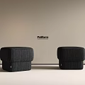 Middle Ancient Silent Sofa Stool Fabric Sofa Stool Small Stool 3d model