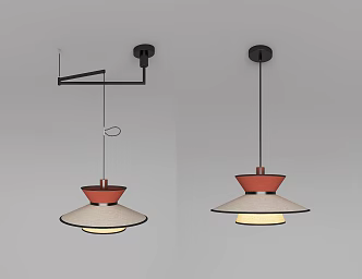 Modern retro chandelier 3d model