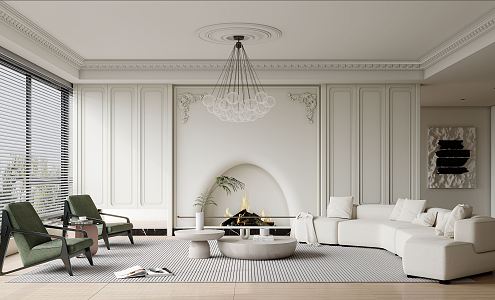 French Living Room 3d model