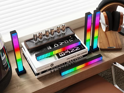 Colorful RGB Decorative Lights For Modern Desktop Ambient Home Decor Setup 3d model