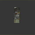 Industrial Processing Equipment With Metal Framework Cylindrical Vessel And Piping System Components