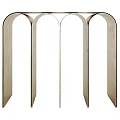 Minimalist Wooden Side Table With Arch Shaped Legs For Home Decor