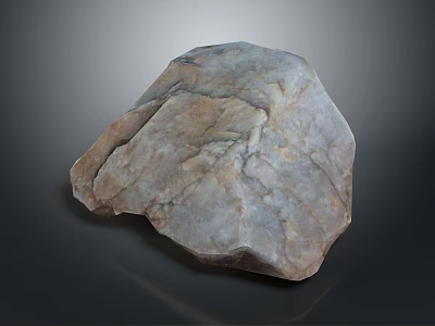 Natural Stone With Rough Surface And Unique Gray Brown Texture Design 3d model