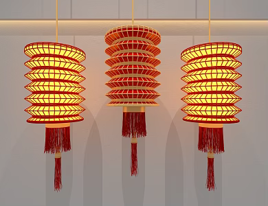 Red Lantern New Year Lantern 3d model