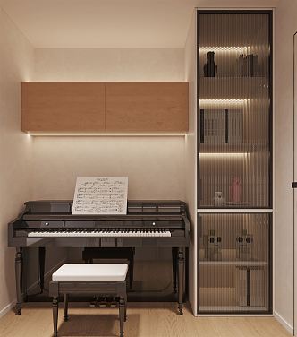 Modern Piano Room 3d model