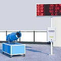 Modern construction site dust monitoring system fog gun machine 3d model