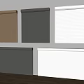 Modern Roller Shutter Security Doors In Beige Dark Gray And White Colors 3d model