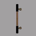 Retro handle all copper handle 3d model