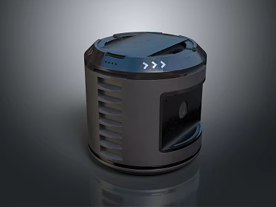 Modern High Performance Engine With Metal Casing Cooling Fins And Digital Control Panel Design 3d model